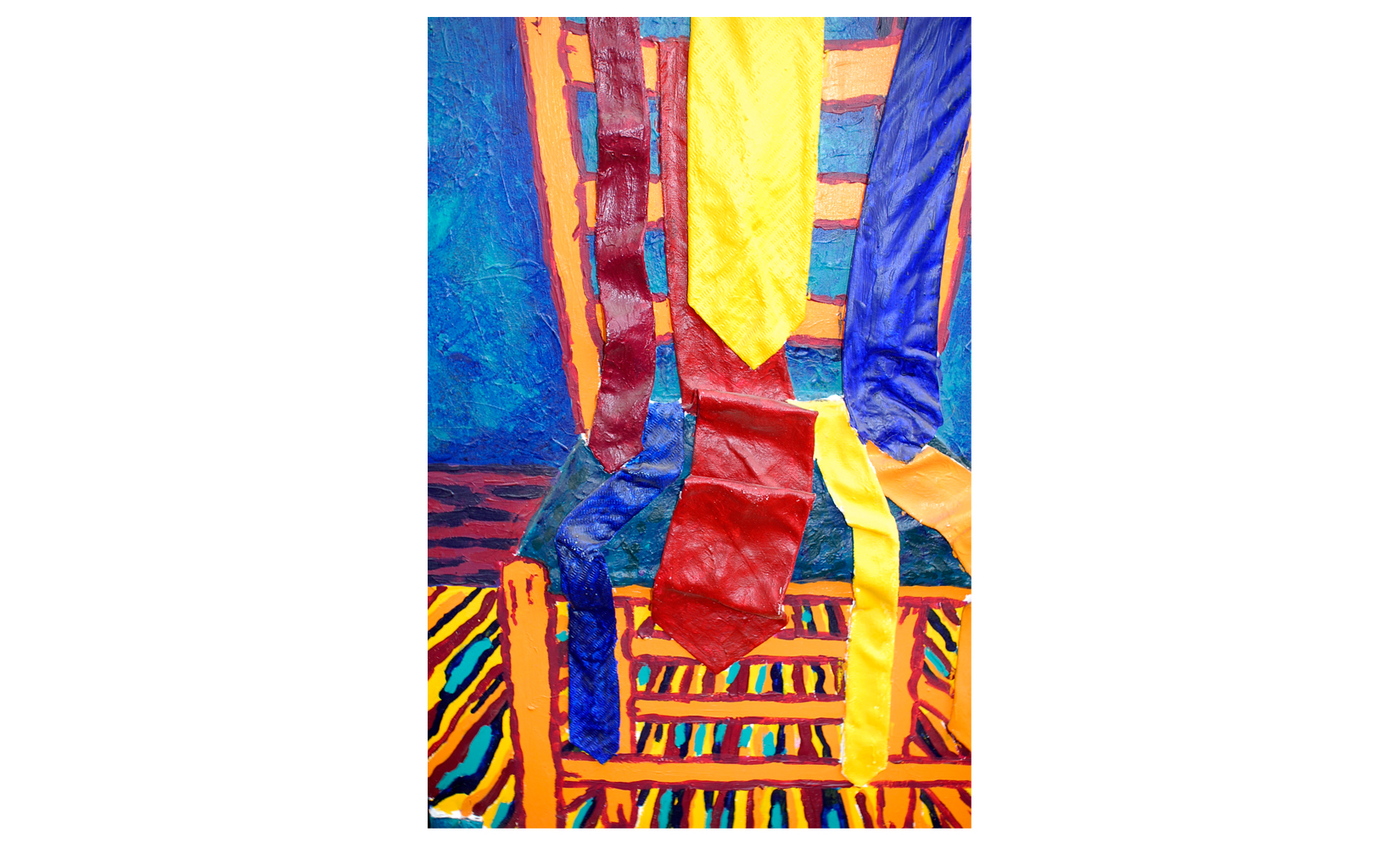 Ties (part of larger painting) - Mixed Media